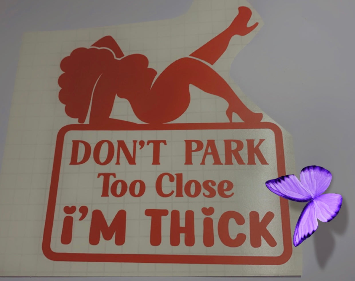 I’m thick car decal