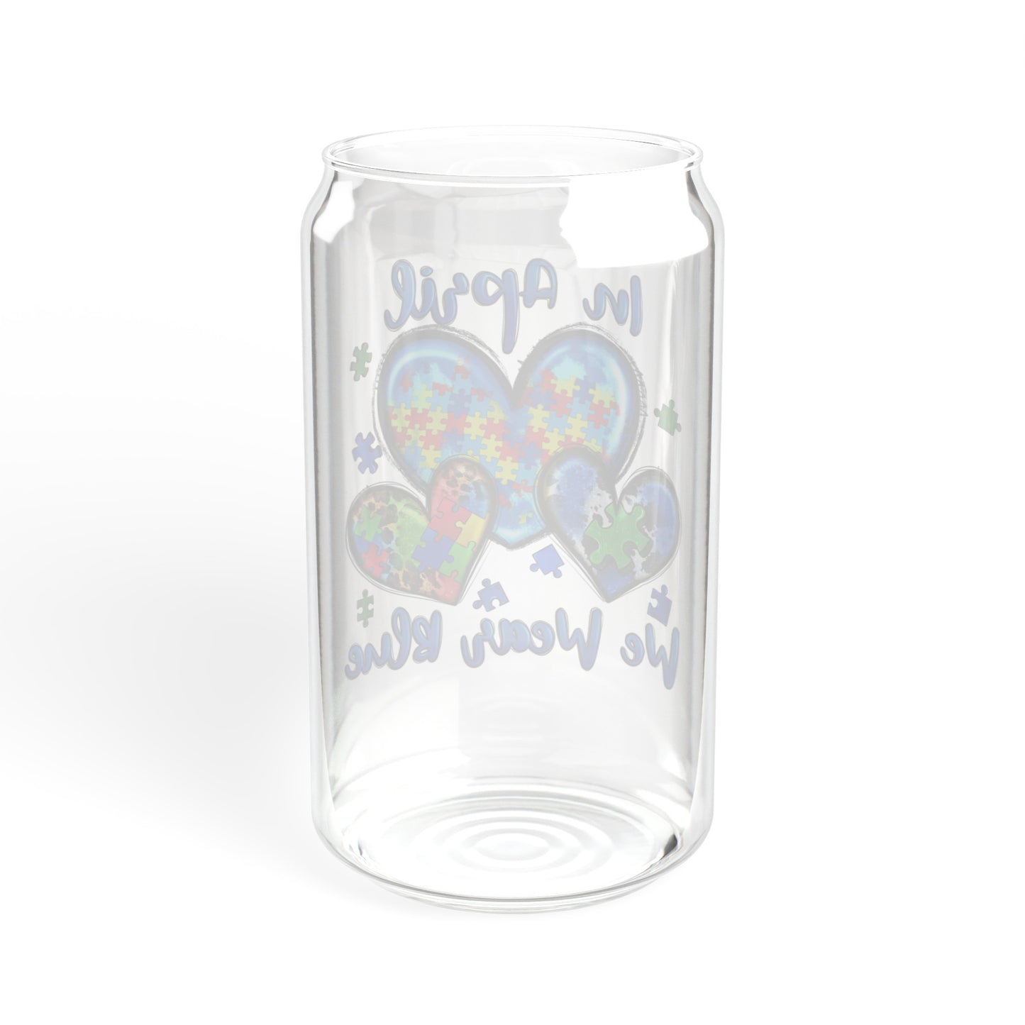 In April We Wear Blue Glass, 16oz