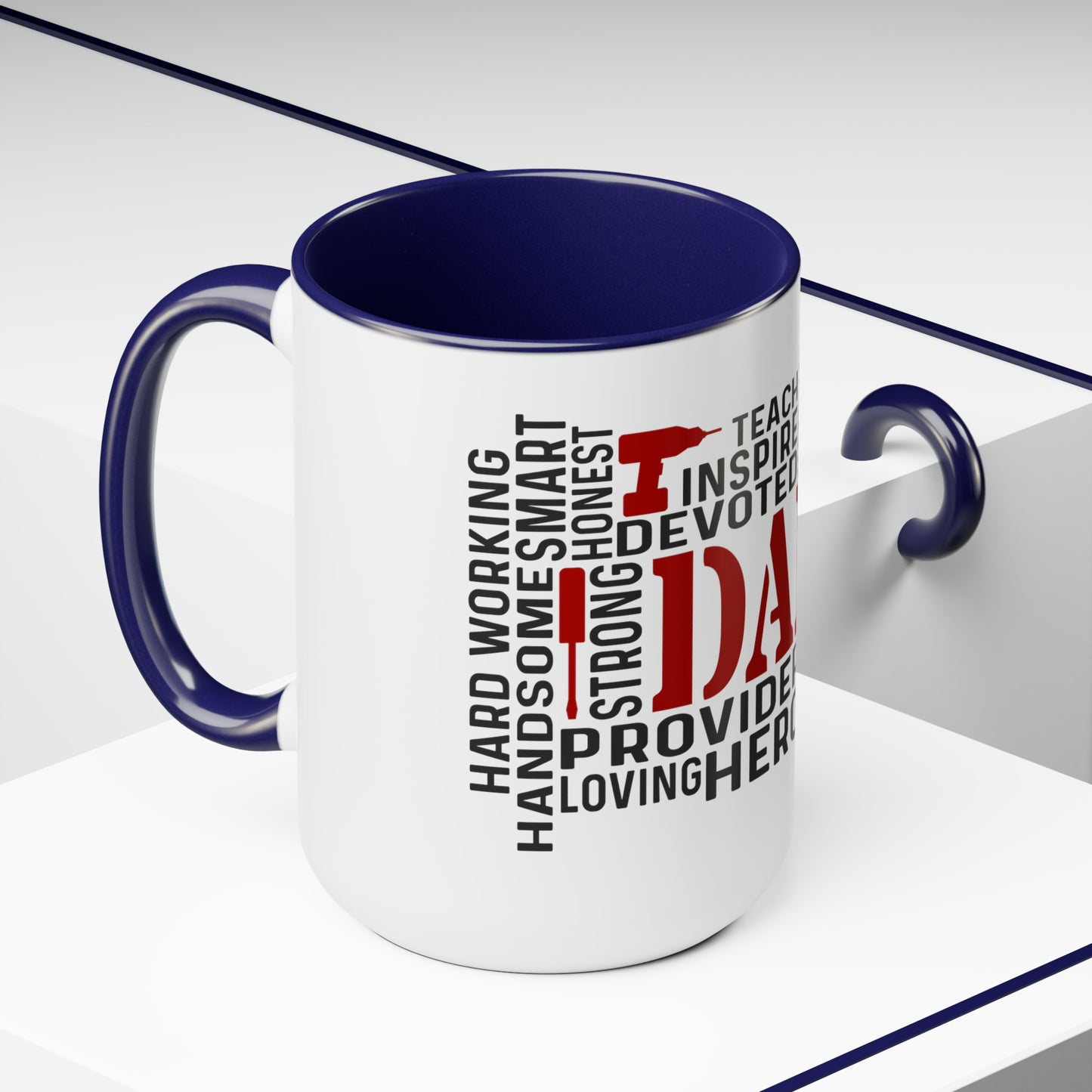 Two-Tone Coffee Mugs, 15oz