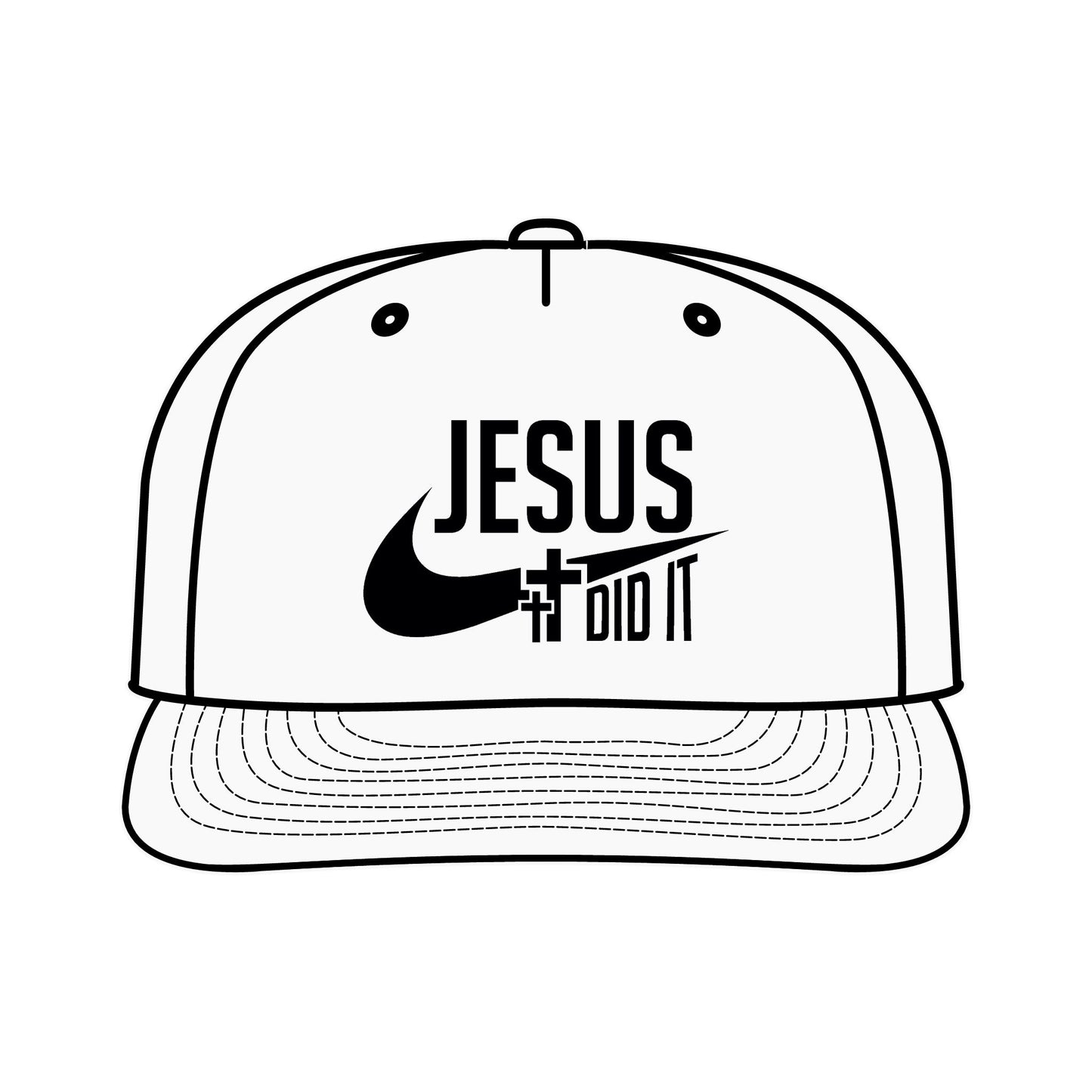 Jesus Did It Surf Cap - Faith-Inspired Snapback Hat