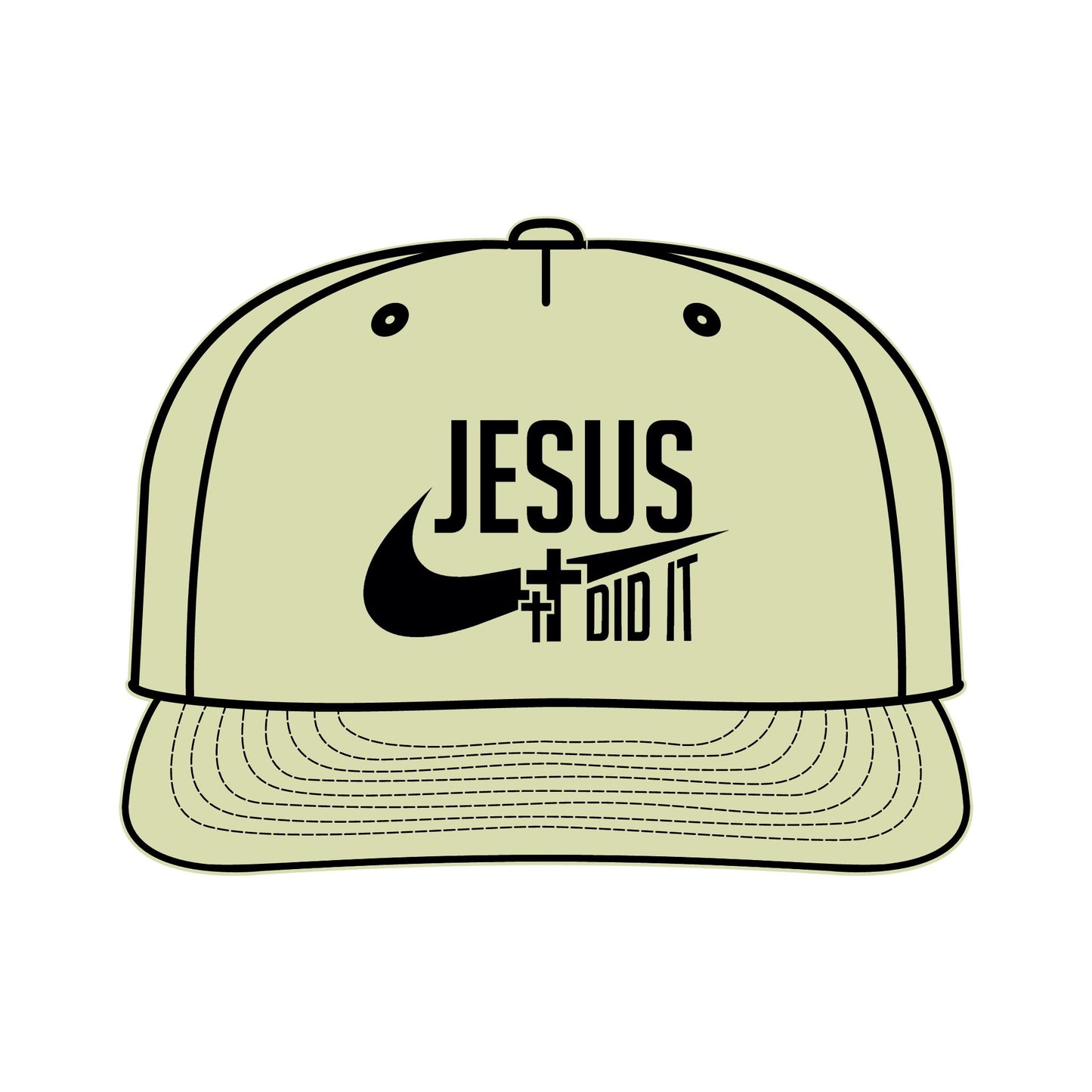 Jesus Did It Surf Cap - Faith-Inspired Snapback Hat