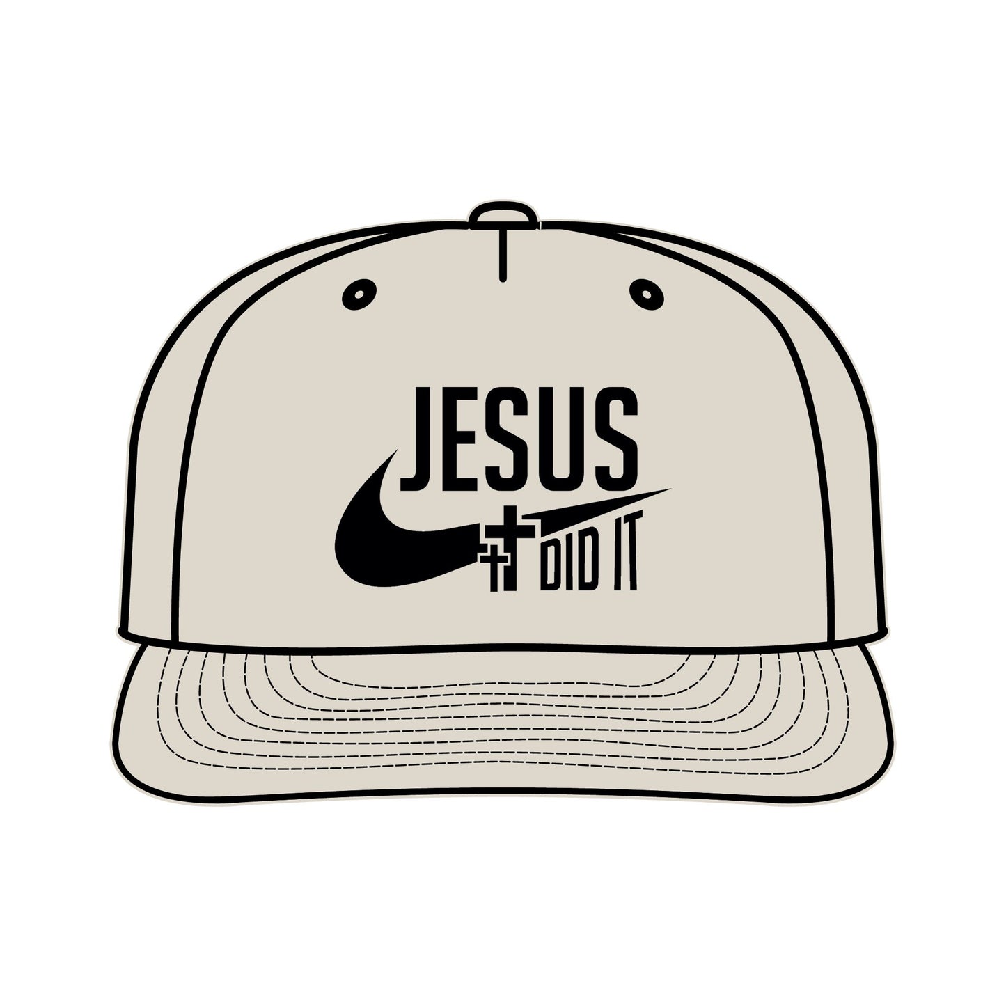 Jesus Did It Surf Cap - Faith-Inspired Snapback Hat