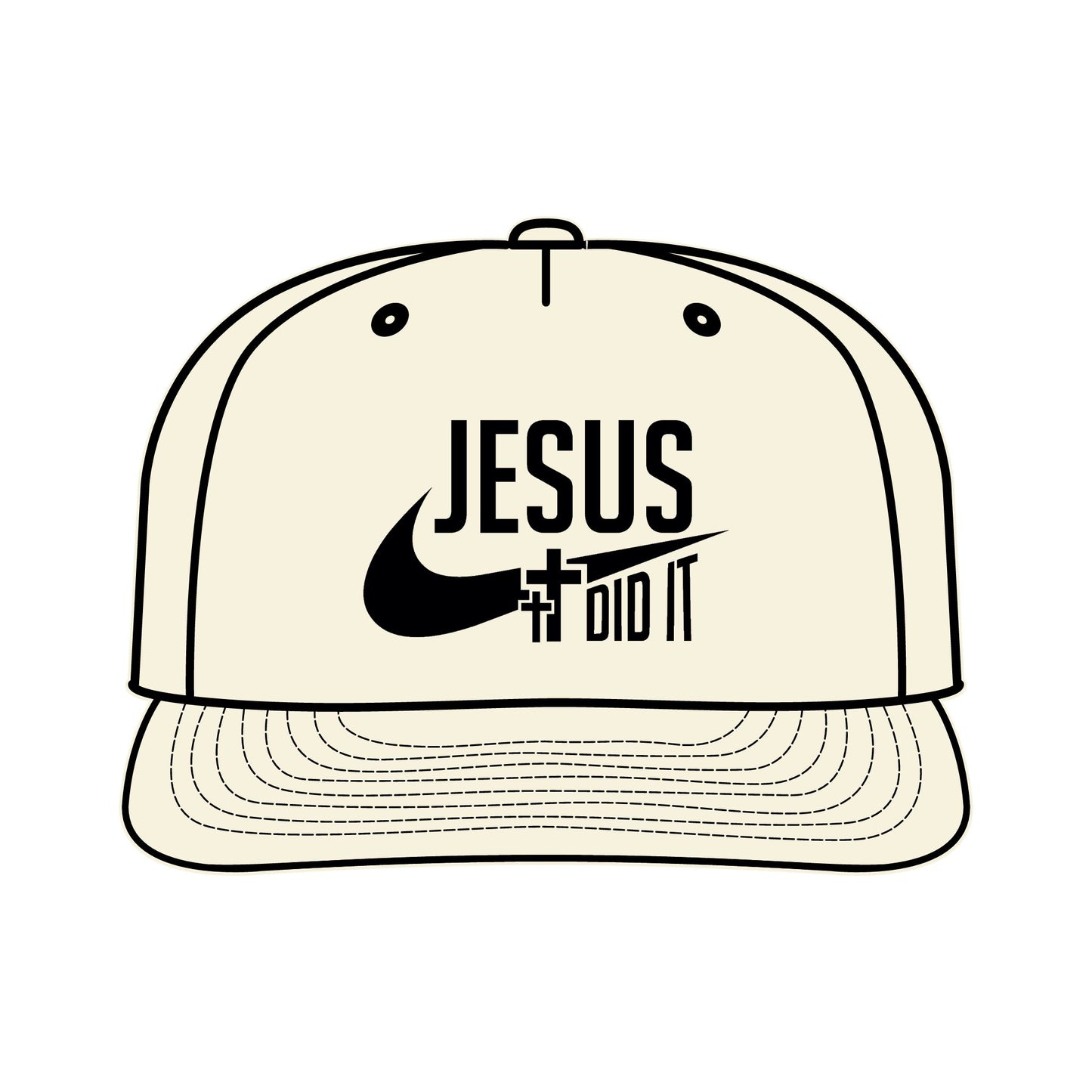 Jesus Did It Surf Cap - Faith-Inspired Snapback Hat