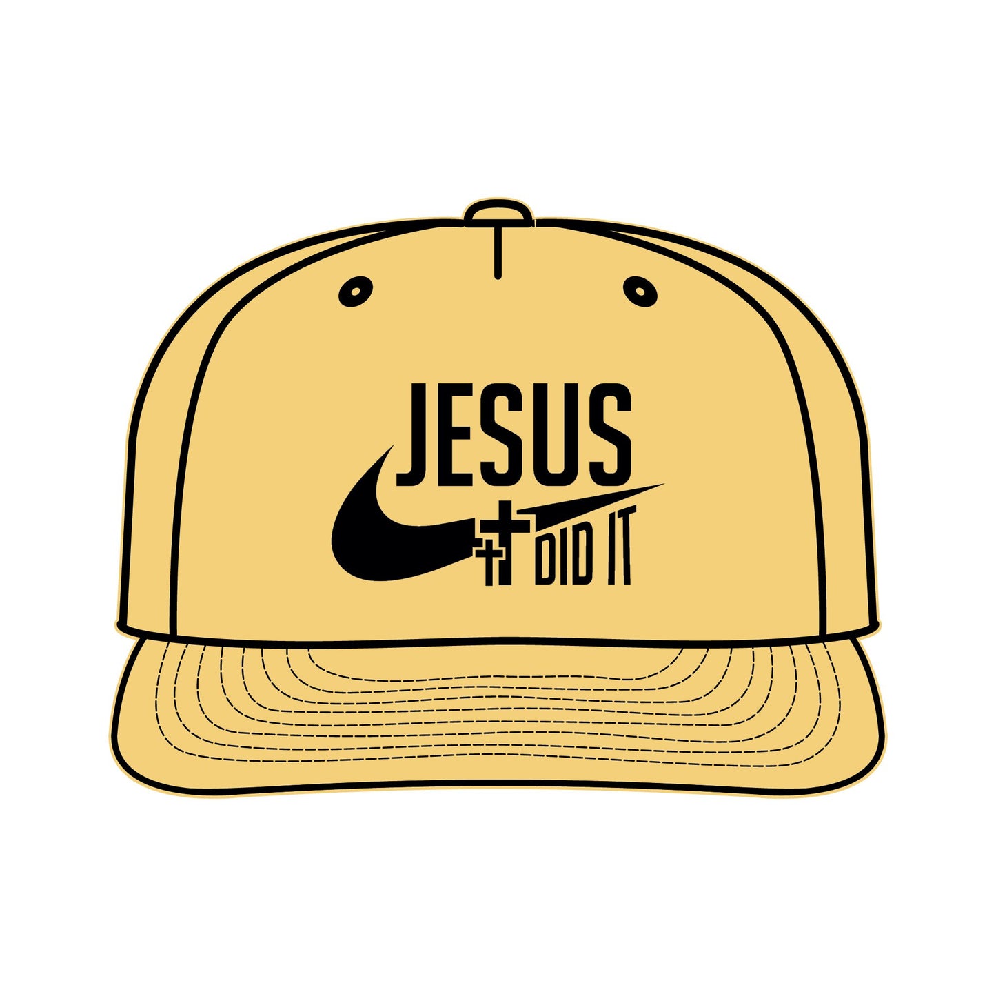 Jesus Did It Surf Cap - Faith-Inspired Snapback Hat