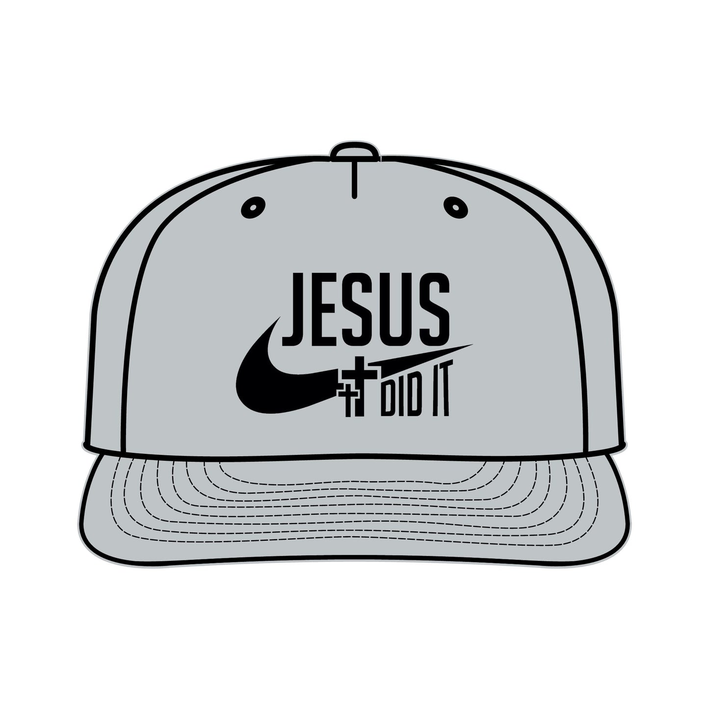Jesus Did It Surf Cap - Faith-Inspired Snapback Hat