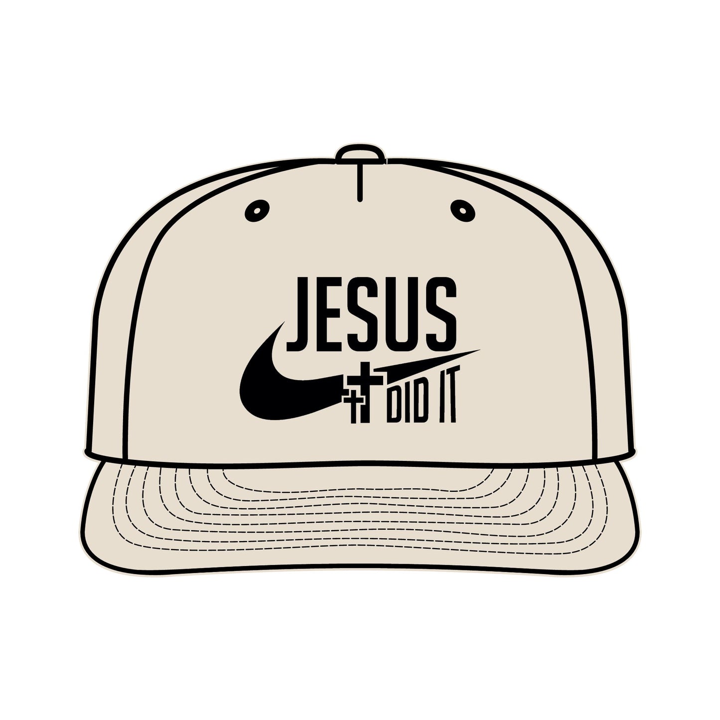 Jesus Did It Surf Cap - Faith-Inspired Snapback Hat