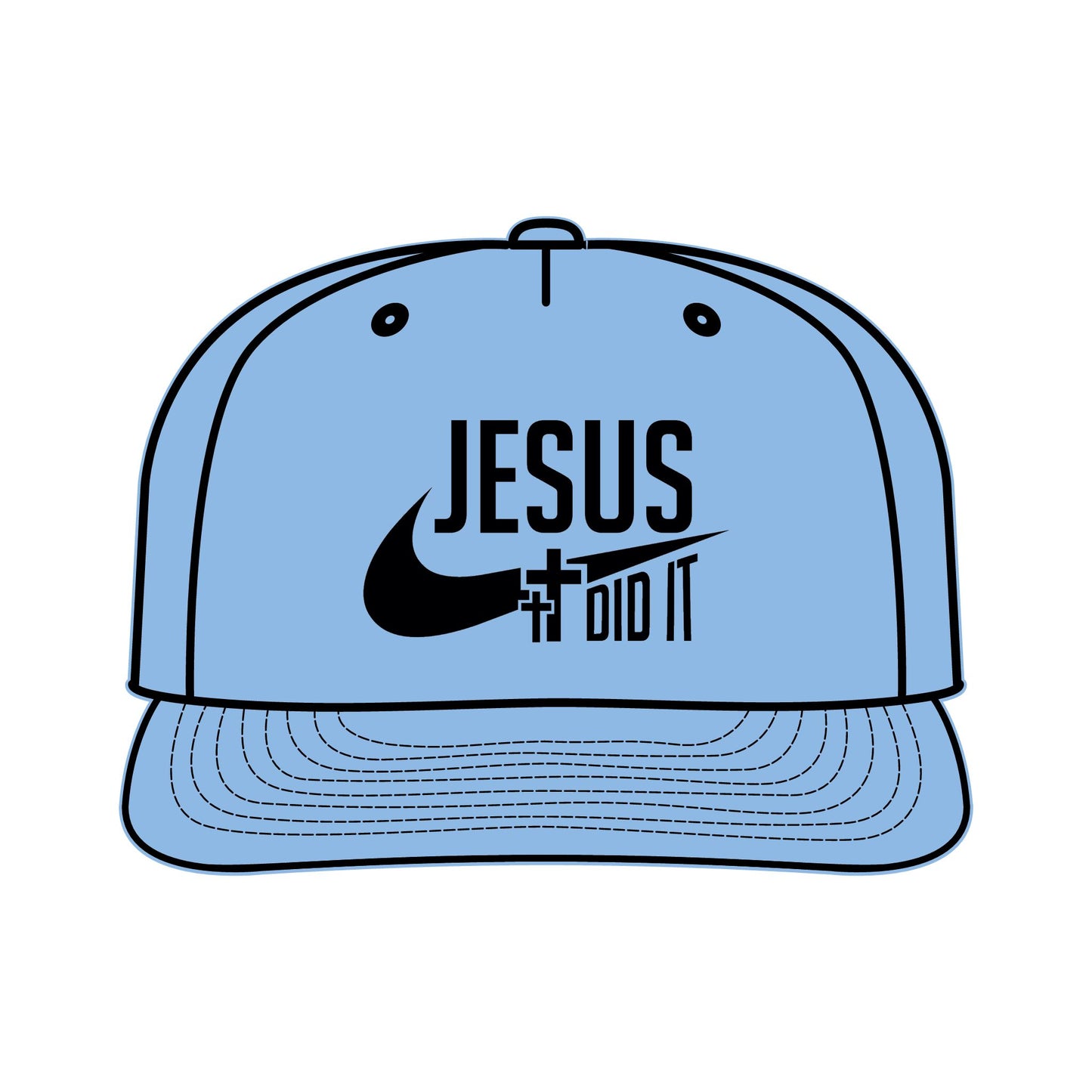 Jesus Did It Surf Cap - Faith-Inspired Snapback Hat