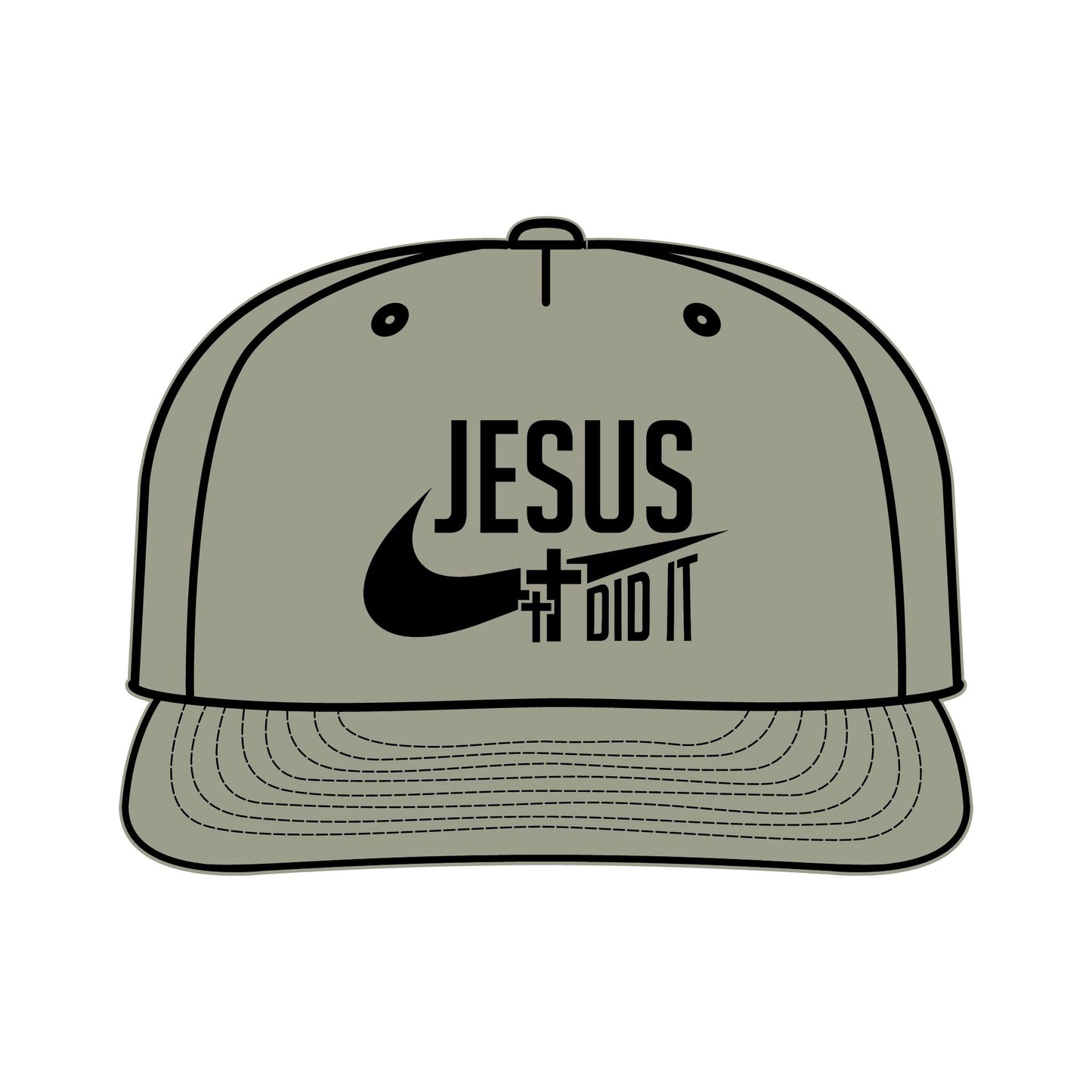 Jesus Did It Surf Cap - Faith-Inspired Snapback Hat
