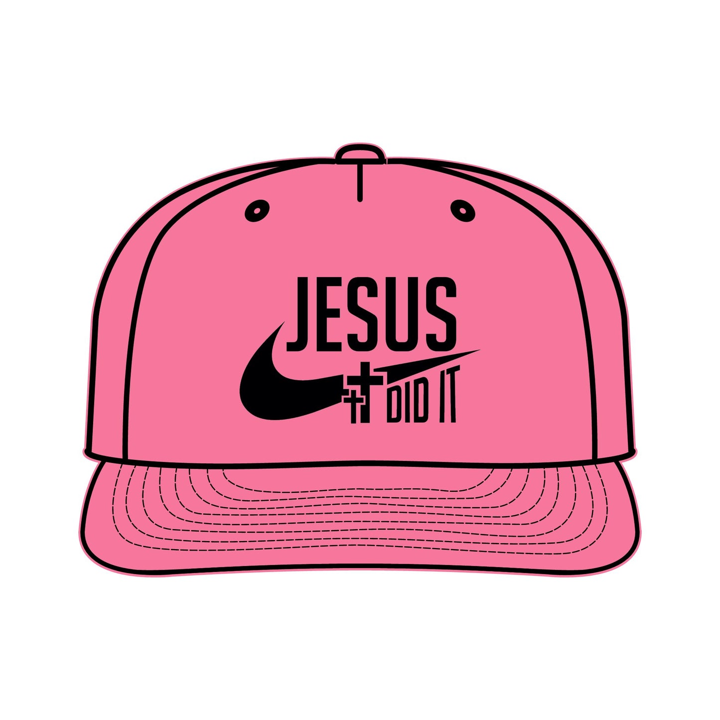 Jesus Did It Surf Cap - Faith-Inspired Snapback Hat