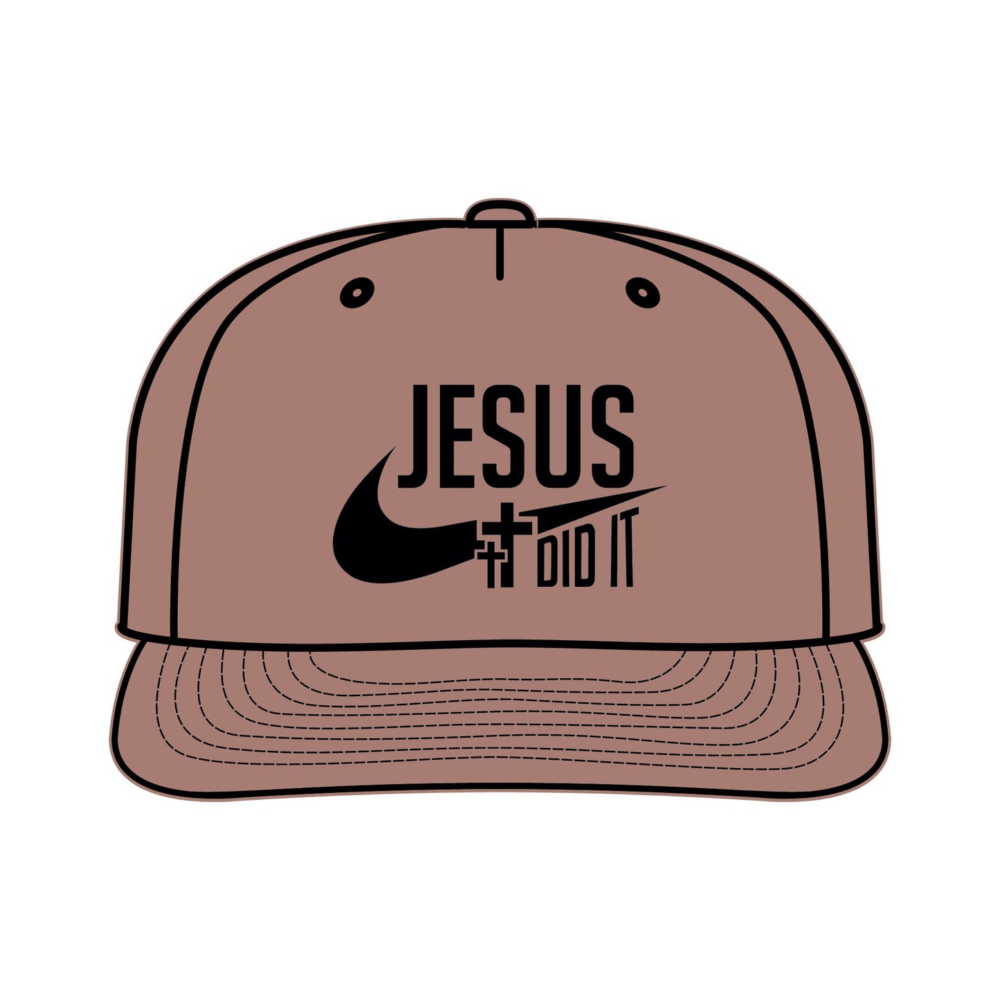 Jesus Did It Surf Cap - Faith-Inspired Snapback Hat