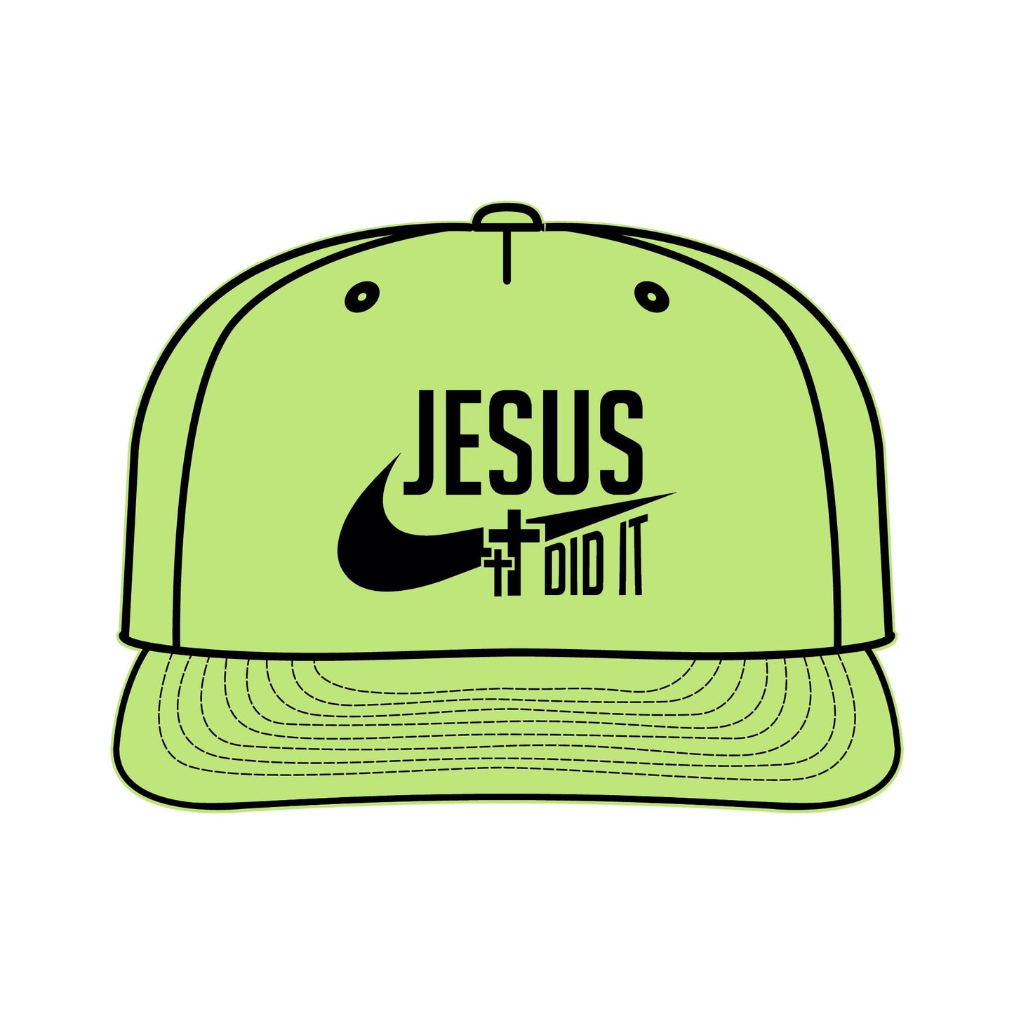 Jesus Did It Surf Cap - Faith-Inspired Snapback Hat