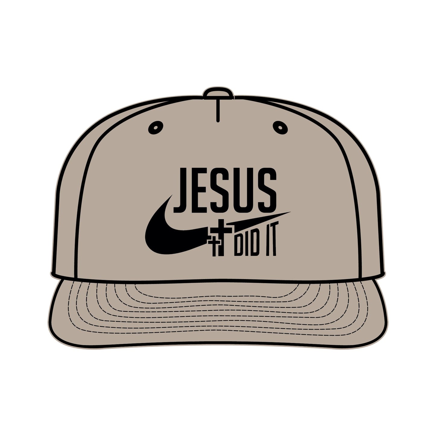 Jesus Did It Surf Cap - Faith-Inspired Snapback Hat