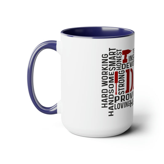 Two-Tone Coffee Mugs, 15oz