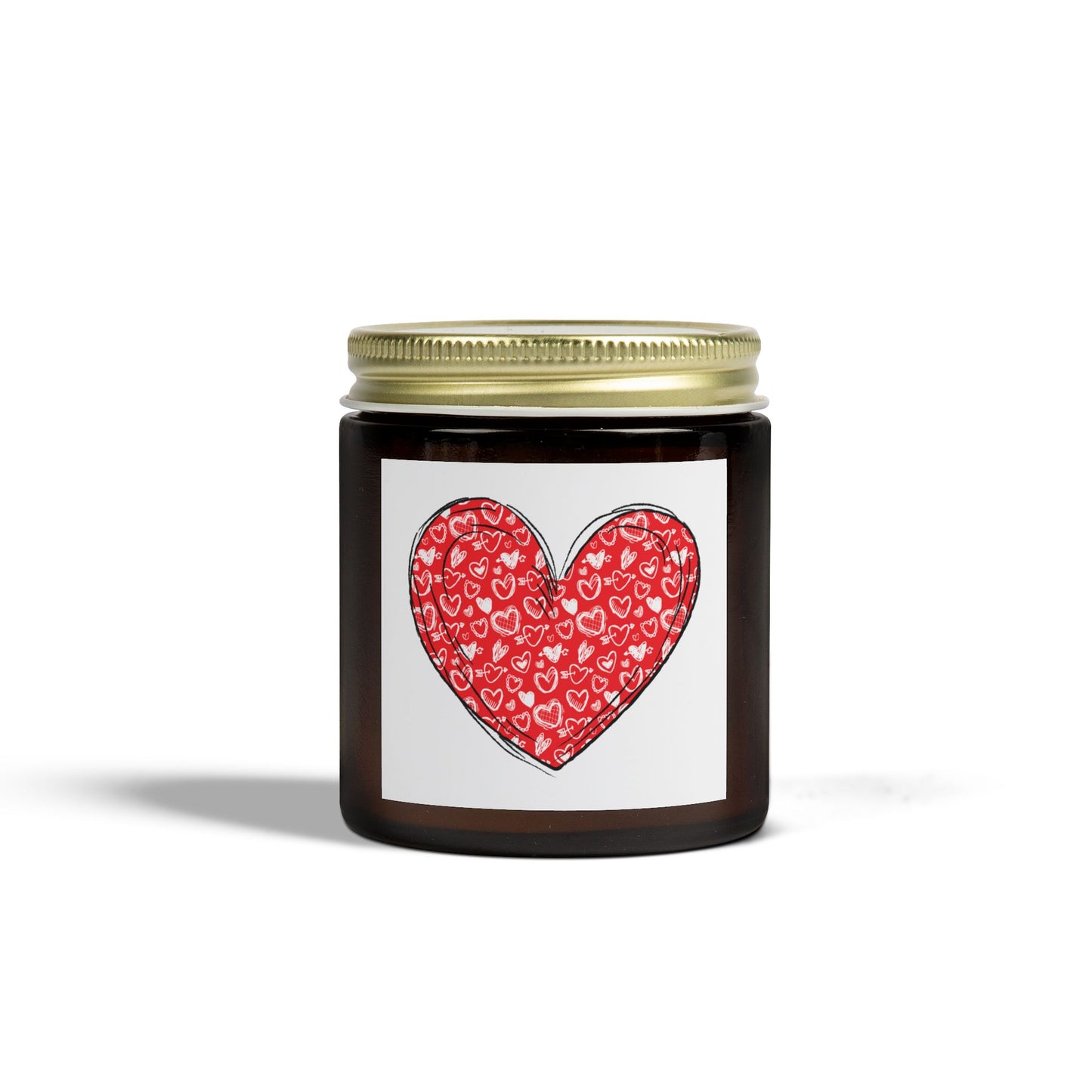 Heart Design Scented Candle - Coconut Apricot Wax (4oz & 9oz) - Perfect for Valentine's Day & Cozy Home Decor