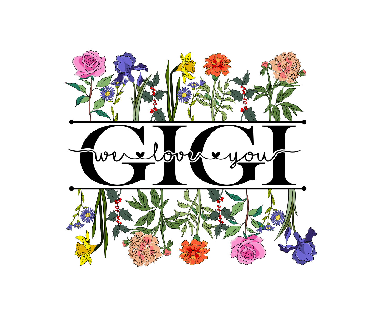 Mom/Mama/ Mimi/ GiGi Tshirt