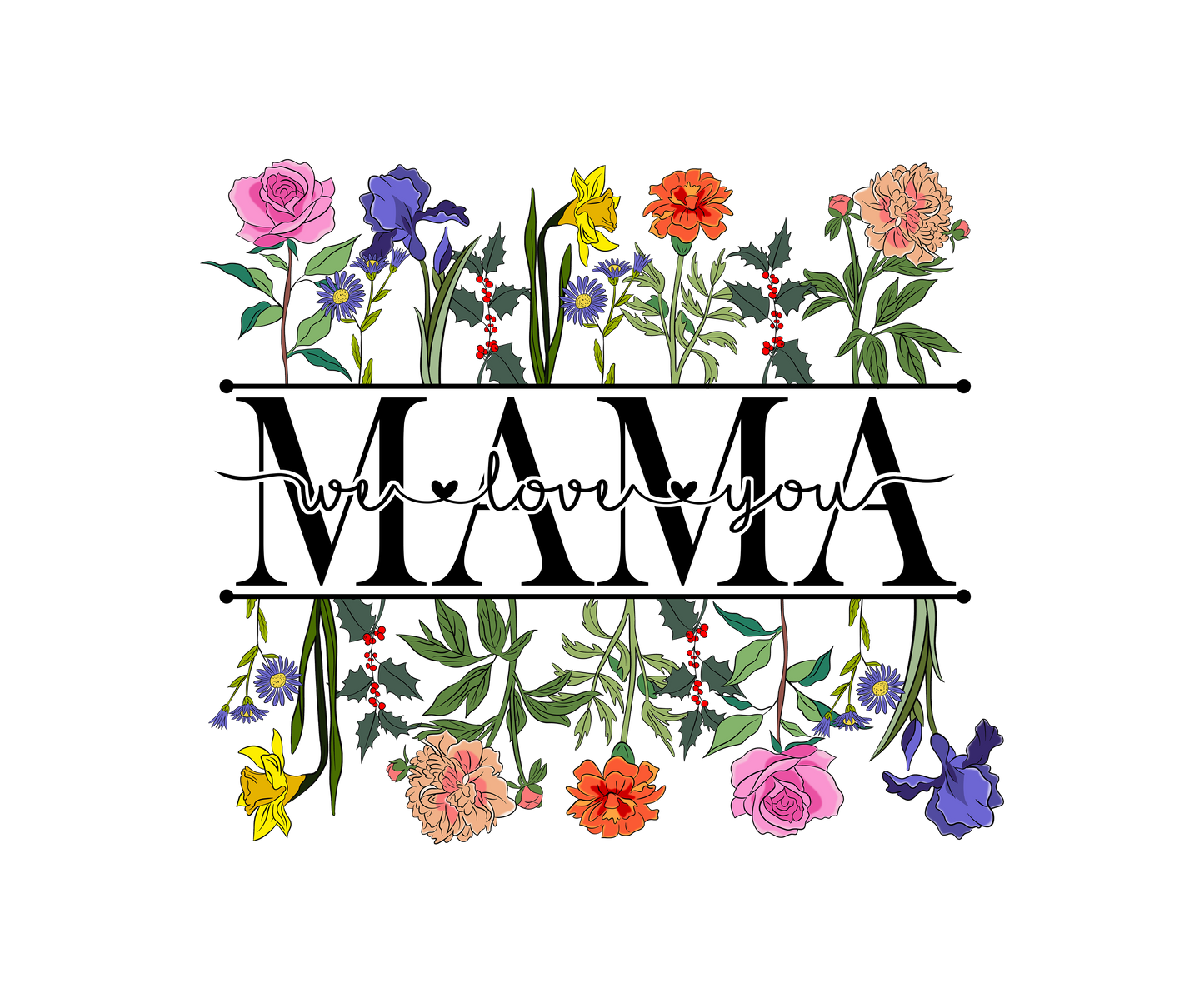 Mom/Mama/ Mimi/ GiGi Tshirt